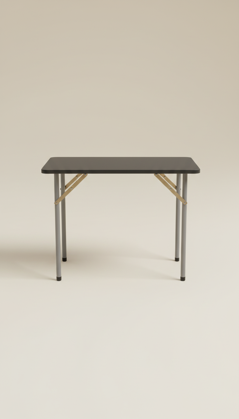 Folding Table in Graphite Gray