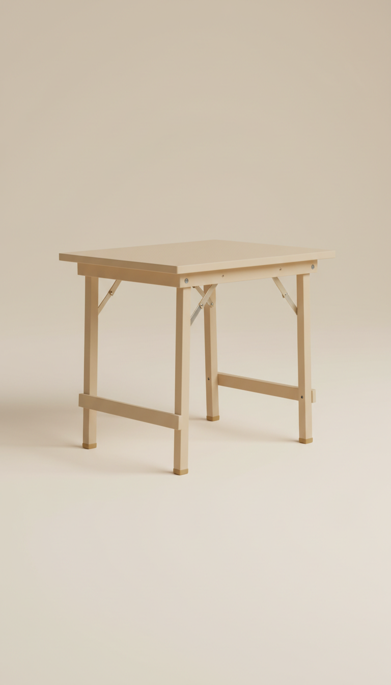 Folding Table in Ivory Beige