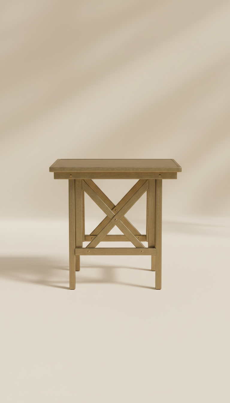 Brushed Gold Folding Table