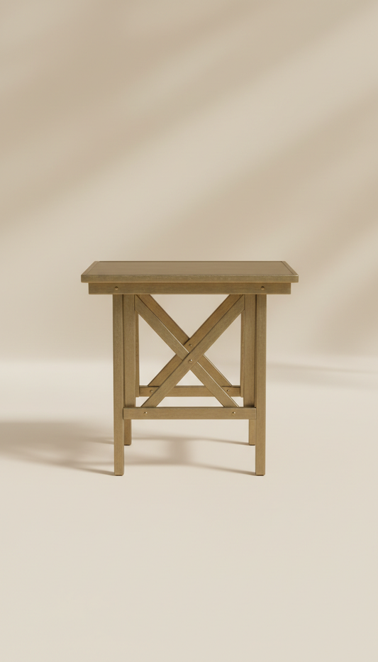 Brushed Gold Folding Table