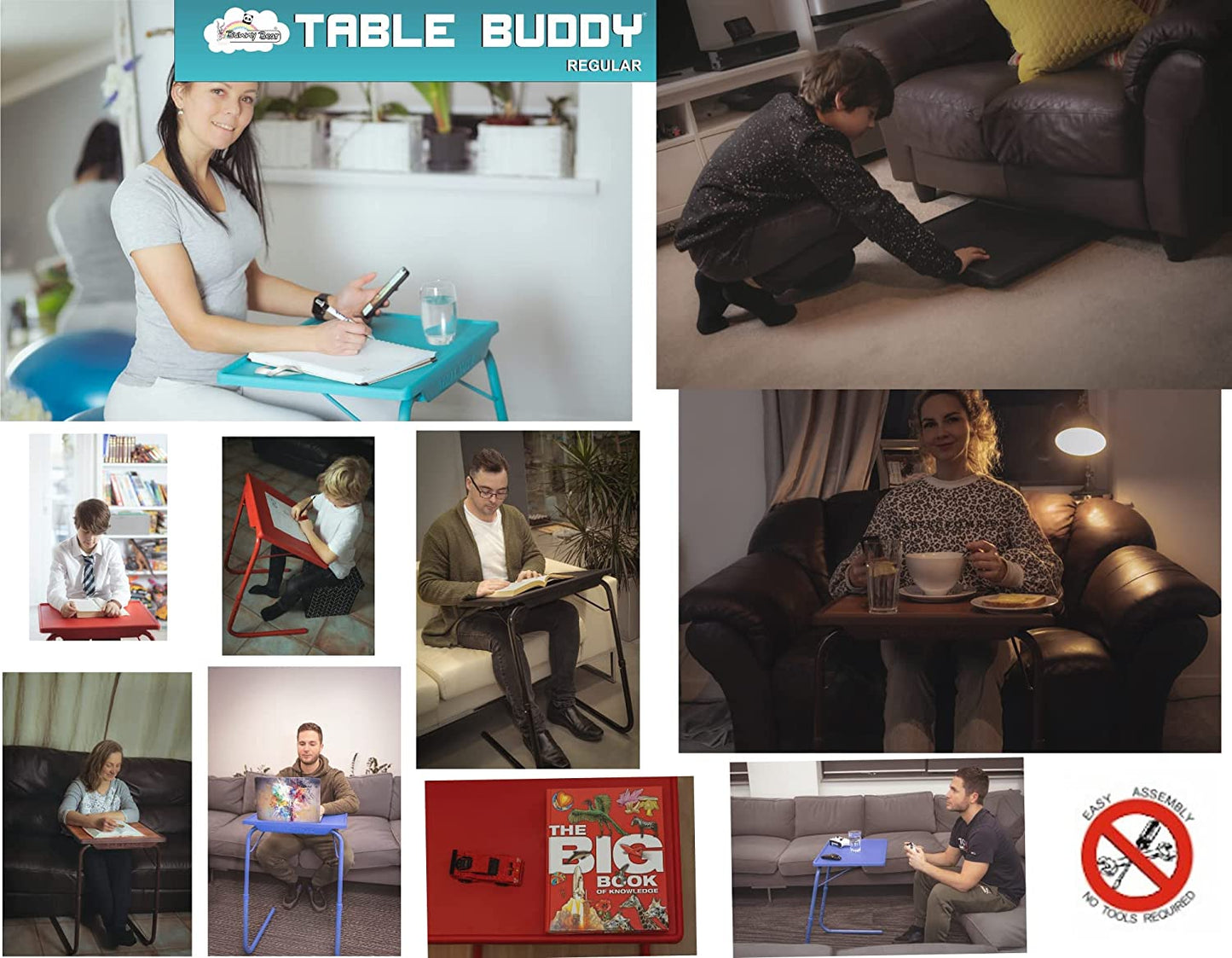 Table Buddy Adjustable Folding Table