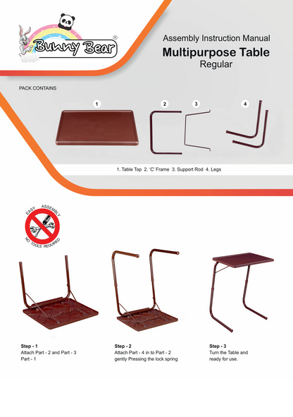 Table Buddy Adjustable Folding Table